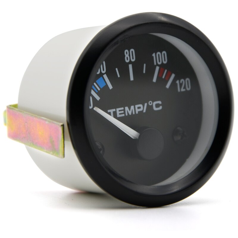 Dragon Gauge Watertemperatuur Automanometer 2 "52mm 40 ~ 120 Celsius / 100 ~ 250 Fahrenheit Temperatuur 12V Auto Instrument Zwarte Bezel