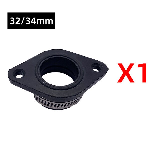 Adaptador de carburador para motocicleta, entrada de tubo de entrada, alfombrilla de goma para motor PWK 28/30mm 32/34mm, compatible con On110 125 140 150 160cc: 32-34mm 1pcs