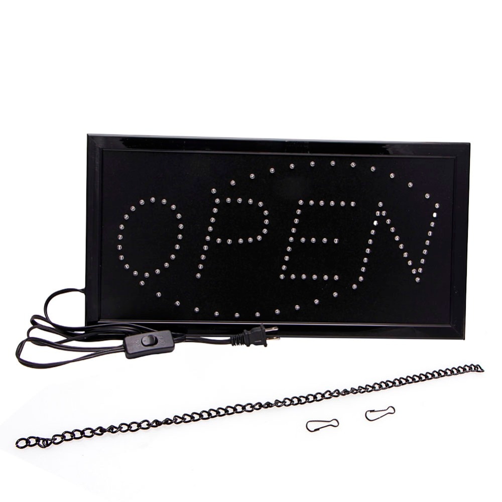 110V Bright Animated Motion Running Neon LED Business Store Shop OPEN Sign with Switch US plug