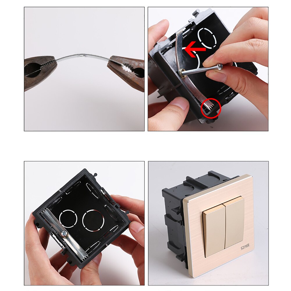 86 Type Dark Box repair screw manganese steel replace old Junction box fixed wall Switch Socket Mount Box Cassette repair