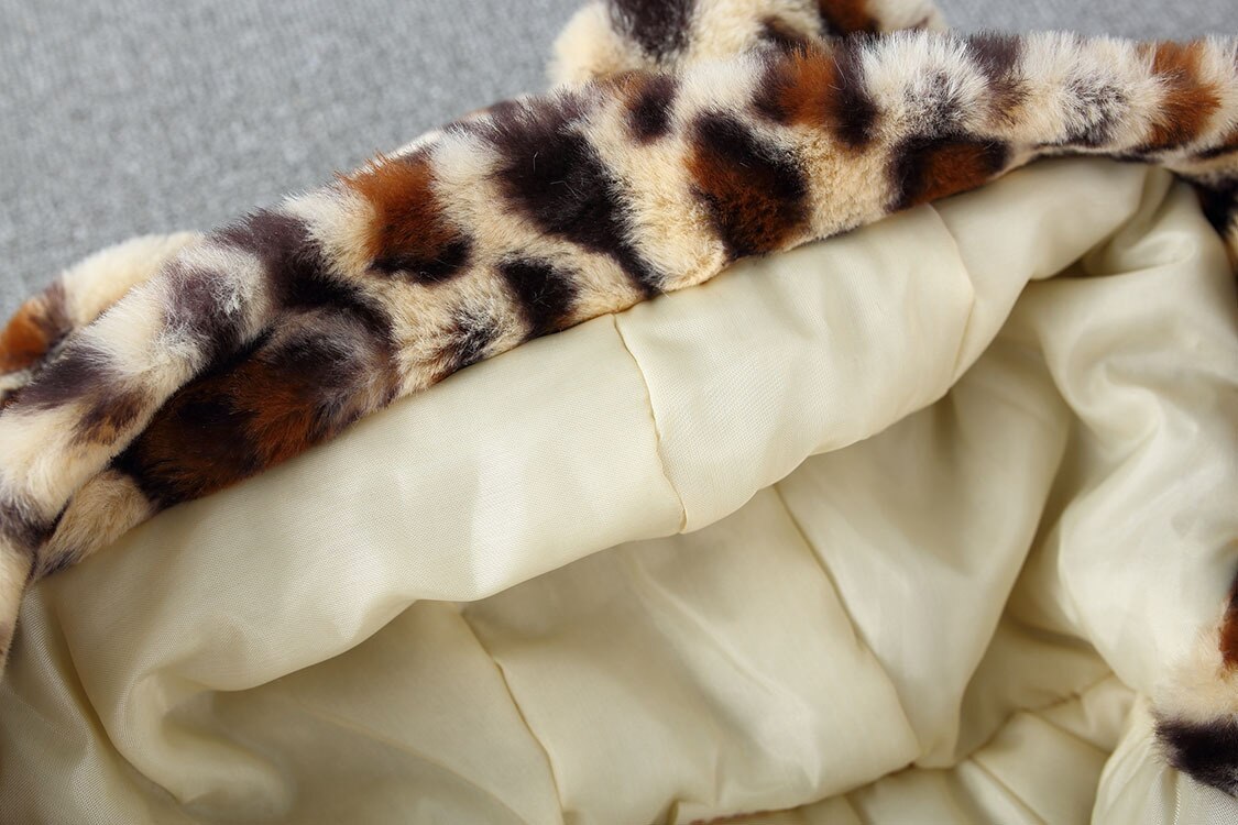 invierno niñas niños leopardo estampado más abrigo de terciopelo cómodo lindo ropa de bebé ropa de niños