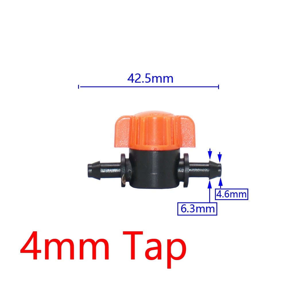 Garden Tap Pe Hose Connector Mini Valve With thread 1/2 3/4" For 1/4" 3/8" 16/20/25mm Water Tube Irrigation Valve Waterstop Cran