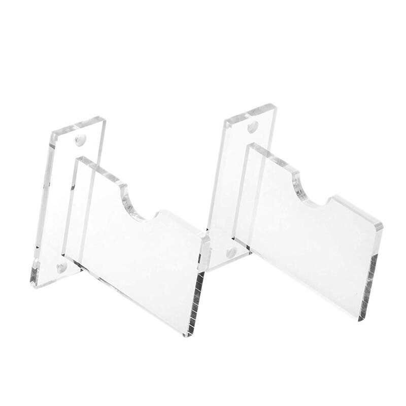 Acrylic Hockey Stick Holder - Clear Wall Mount Display Bracket - Includes Screws: Default Title