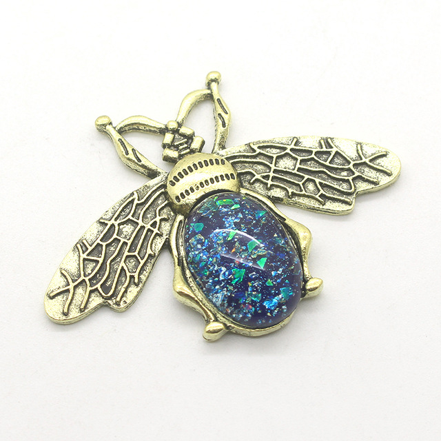 Broche abeille en alliage métallique, 5 pièces, Chic, perle, insecte, vêtements de fête d'anniversaire et de mariage, accessoires bijoux: Black