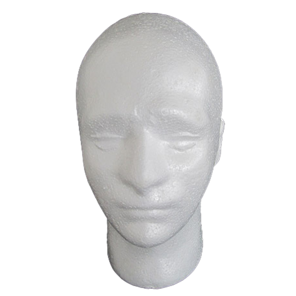 1PC Male Mannequin Head Easy-Pack Foam Wig Stand Durable Smooth Surface Wig Cap Holder for Store Salon Home