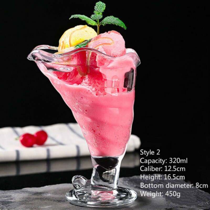 Exquisite 200-600Ml Strange Shape Cocktail Wine Glass Dessert Cup Milkshake Bowl Bar Cold Drinks Shop Goblet Dish: S2 320ml