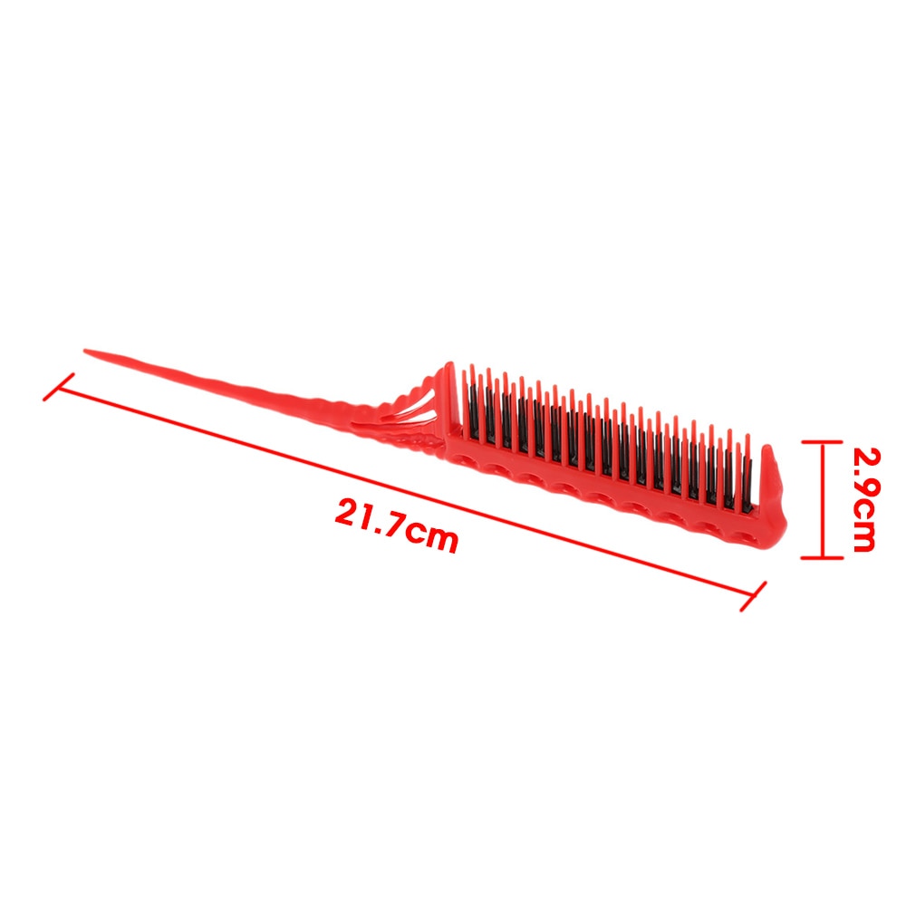 3-Row Teeth Teasing Comb Detangling Brush Rat Tail Comb Adding Volume Back Coming Hairdressing Combs