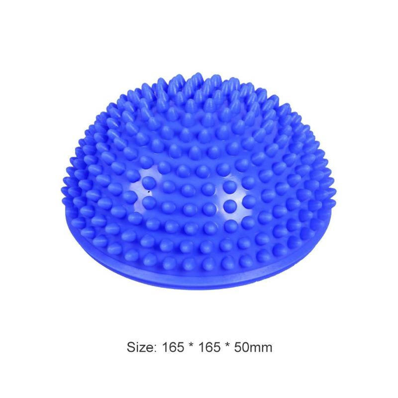 Yoga Balls Classic Delicate Texture Inflatable Half Sphere Yoga Balls Trainer Balancing Gym Pilates Fitness Fitball: Blue