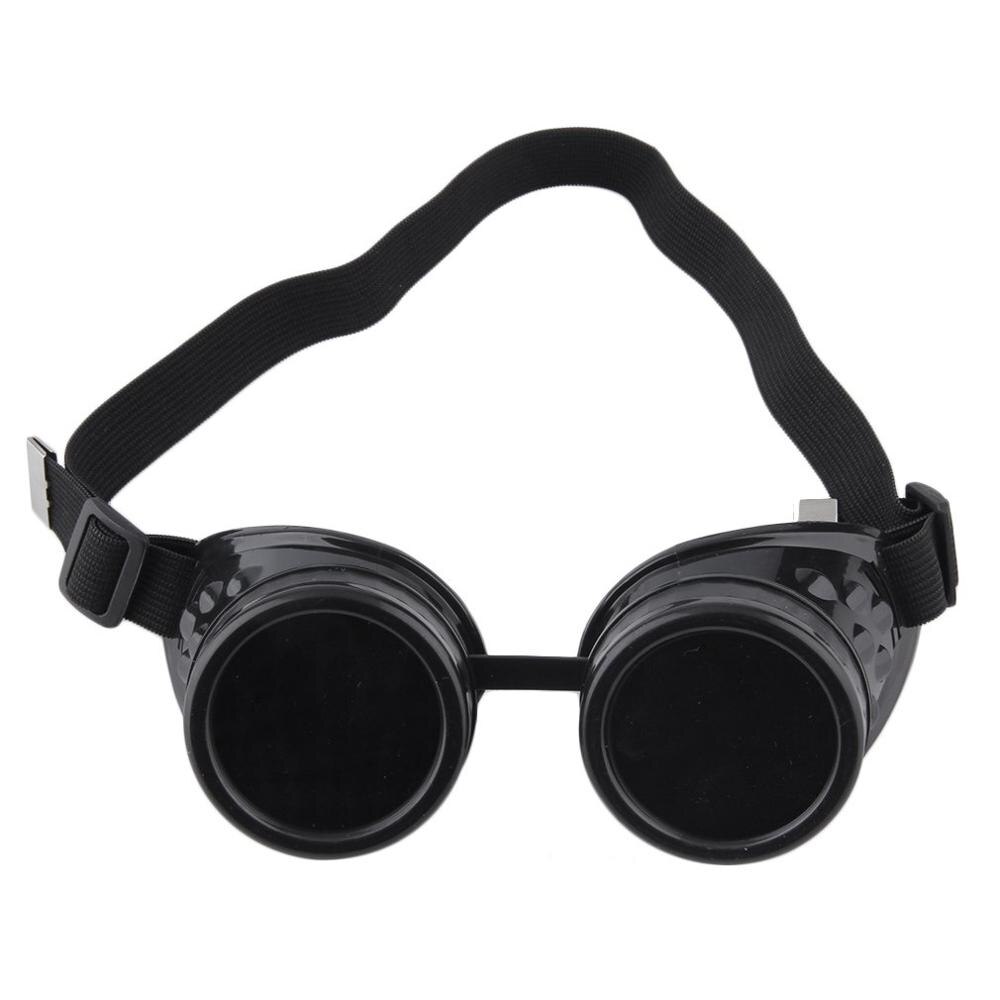 Brillen gothic steam cyber brillen outdoor sport fiets zonnebril vintage las gothic victoriaanse zonnebrillen: Zwart