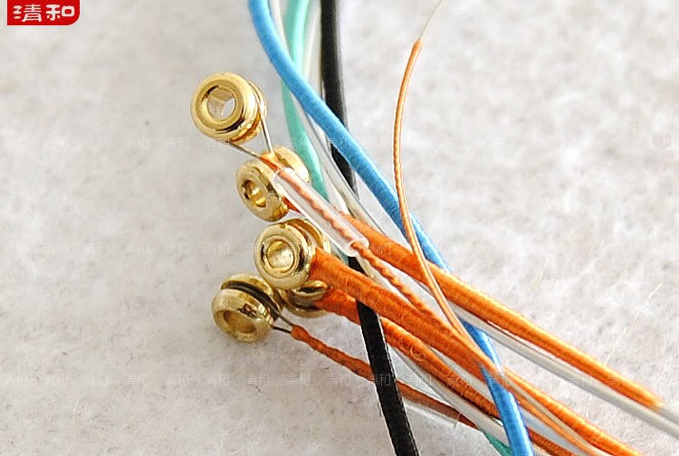 5pcs Full Set Alice A708 Plated High-Carbon Steel Nylon Core Aluminum Alloy Wound Silver Wound Gold Ball-End Violin Strings