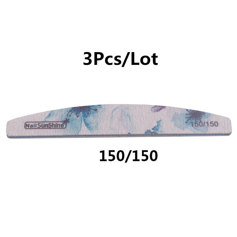 3 stuks nagelvijl met bloemenprint, nagelbufferblok, kleurrijk limoengroen, 80/100/150/180/240/320 afwasbare vijltjes, manicuretool: 03