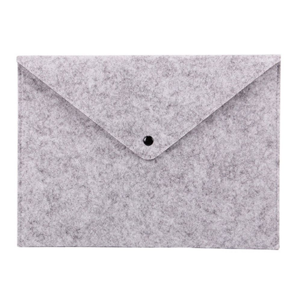 Office Supplies Business File Organizer Large Pouch Archivador A4 File Folders Bill Folder Binder Filing Clip: light grey