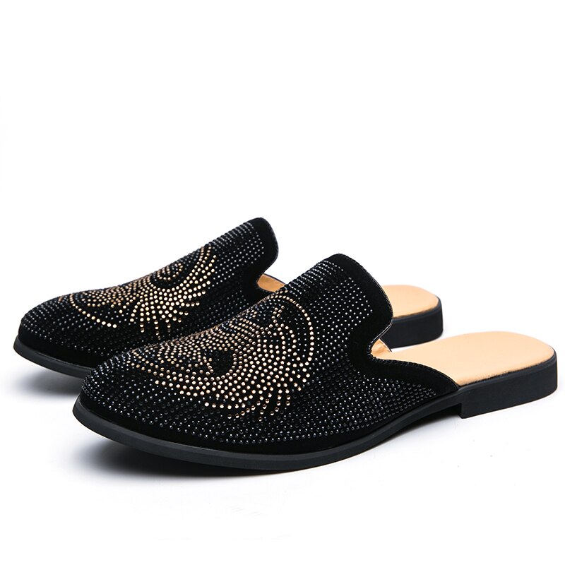 Hommes d'été Pantoufles Mocassins Hommes Moitié Pantoufles anti-dérapantes Pour Hommes Décontracté Mocassins Plat Léger Chaussure Formelle Directe Rozoball