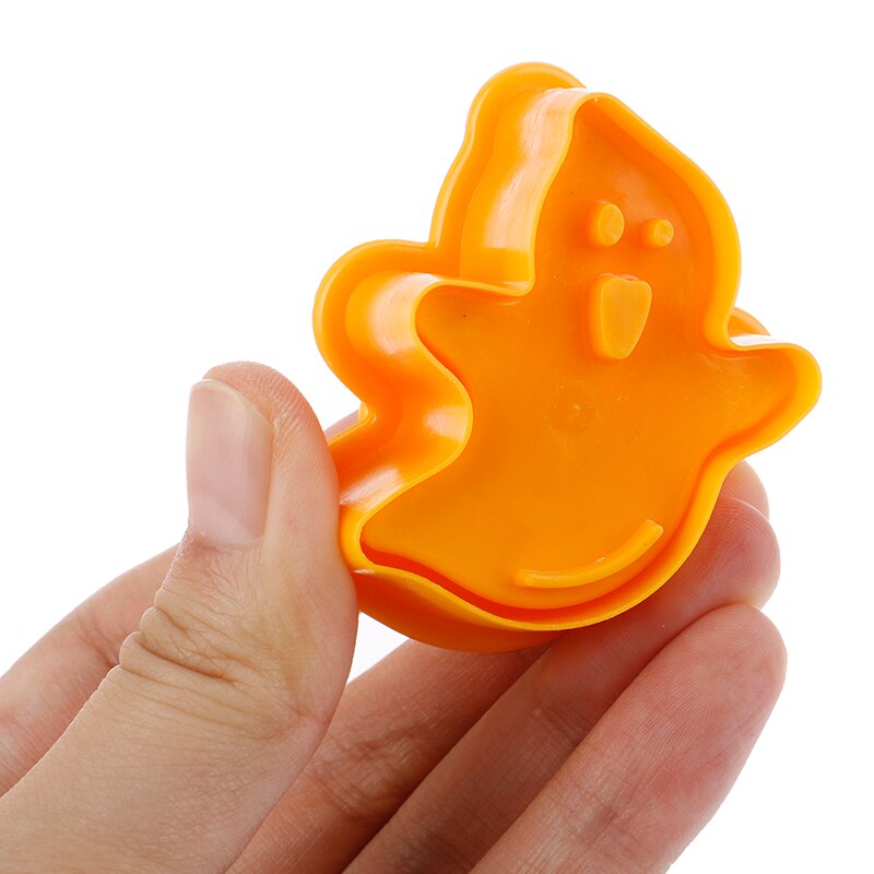 4pz Zucca di Halloween A Tema Del Fantasma di Plastica Del Biscotto della Taglierina Del Tuffatore di Sugarcraft Del Fondente di Cioccolato Della Muffa Della Torta Che Decora Gli Attrezzi