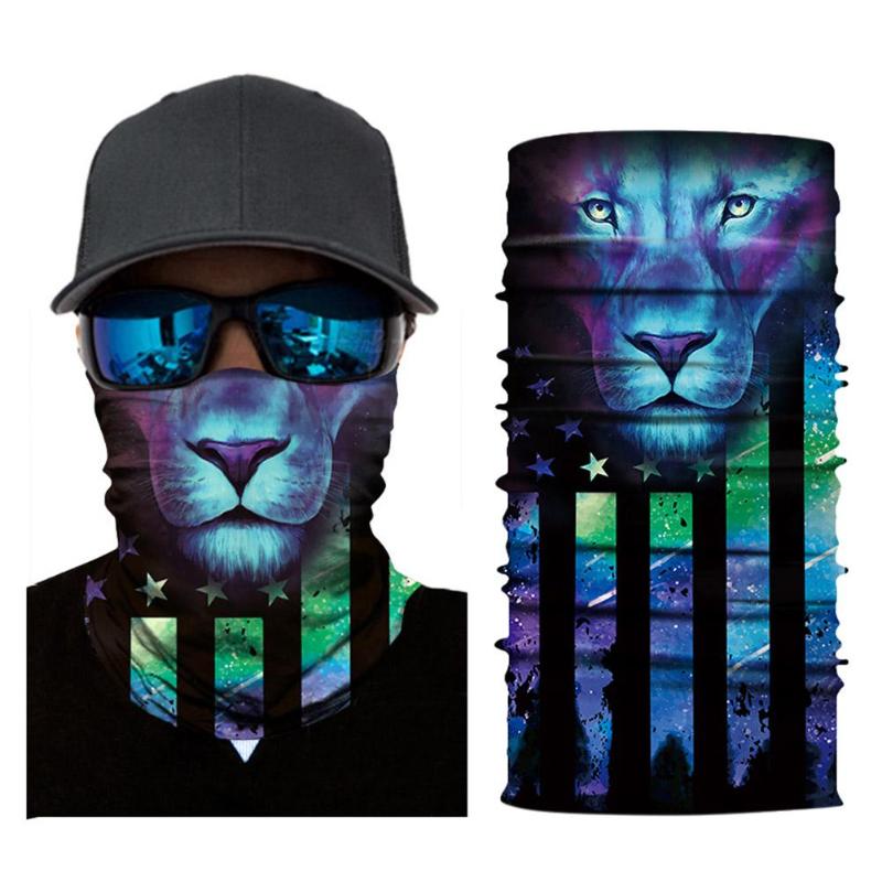 3D Ebene Löwe Ski Maske Snowboard Schal Hals Wärmer Sturmhaube Bandana Gesicht Maske Fahrrad Radfahren Party Dekor Zubehör