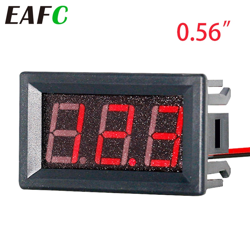 EAFC Digitale Voltmeter DC 4.5V tot 30V Digitale Voltmeter Voltage Panel Meter Rood Voor 6V 12V electromobile Motorfiets Auto