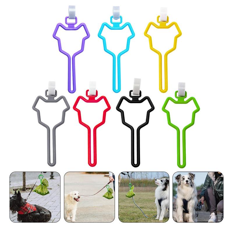 7pcs Dog Poop Bag Holder Clip Leash Poop Bag Clip Walking Dog Waste Bag Clip