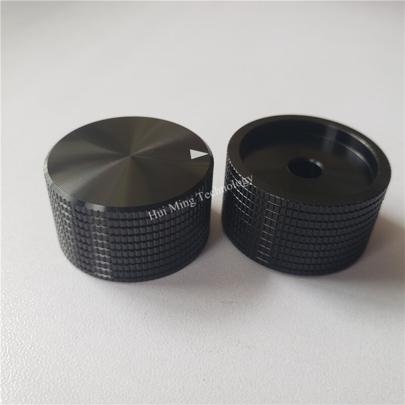 2 Stuks Aluminium Knop Potentiometer Knop 30*17*6Mm Potentiometer Cap Volume Knop Switch Cap Encoder Voor versterker: Grid-Black
