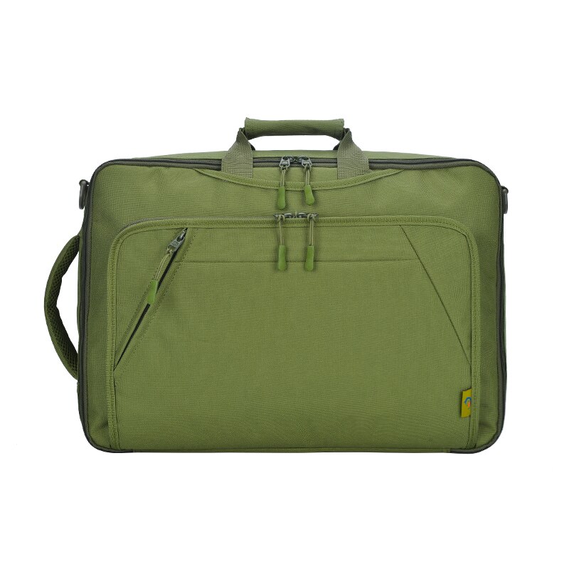 Brand Men&#39;s Briefcase Canvas Crossbody Bags for men 17 Inch Laptop Shoulder Bags Buisness Office Men Messenger Bag: Green