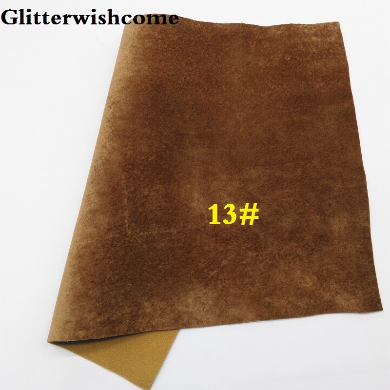Glitterwishcome 21X29CM A4 Size Vinyl Voor Bows Pu Fluwelen Leer Fabirc Faux Lederen Lakens Voor Bows, GM118A: 13