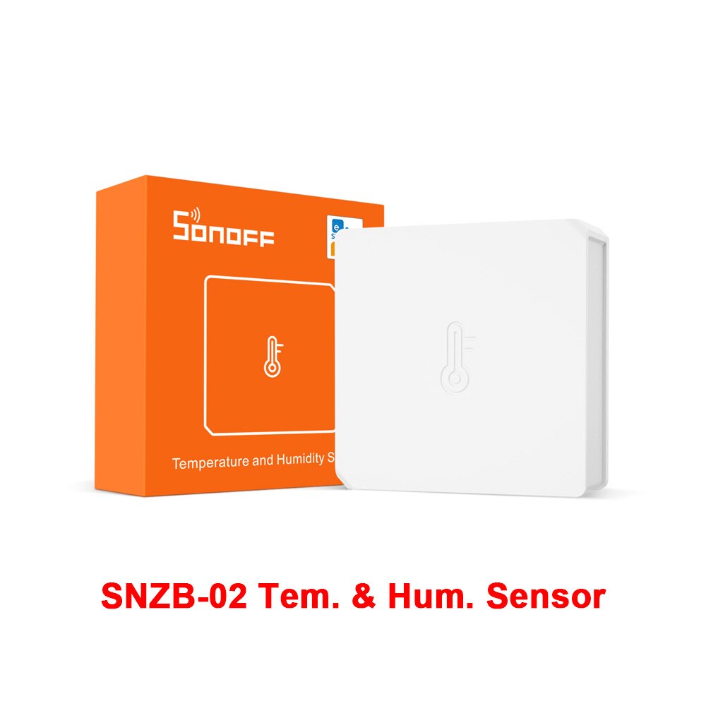SONOFF SNZB-02 - ZigBee Temperature And Humidity Sensor Work with SONOFF ZigBee Bridge Real-time Data Check via eWeLink APP: Tem.  Hum. Sensor