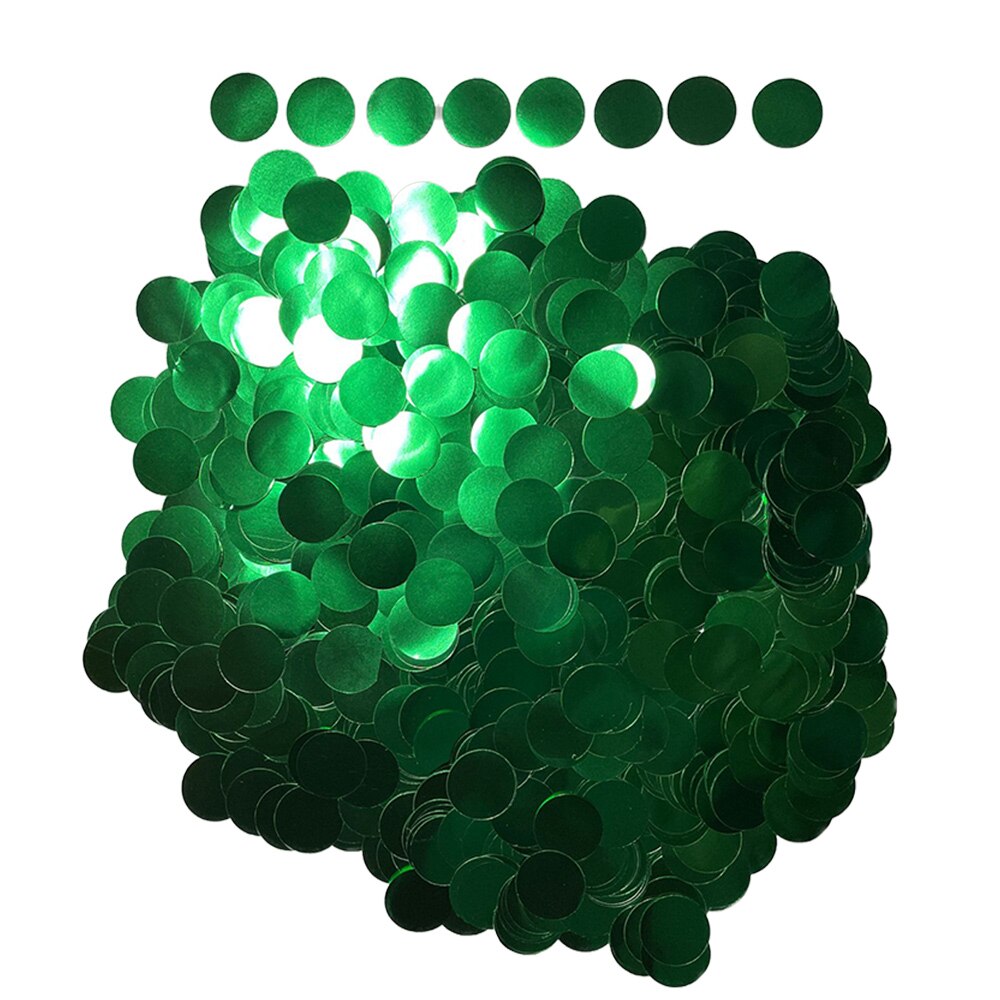 50/100g Round Foil Metallic Confetti Dots Confetti Glitter Filled Balloon Stuffer for Wedding Birthday Anniversary Party Decor: green 1.5cm / 50g
