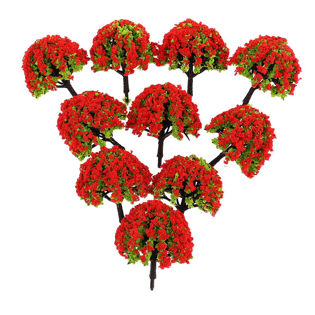 40 Pieces 8cm 1:150 N Scale Plastic Model Trees Railroad Landscape Scenery model trees to decorate building model, roadway,: Option11 10pcs