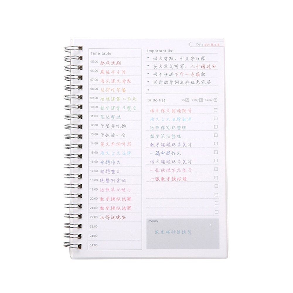 Useful NoteBook Schedule Planner Organizer Time Management Efficiency Manual Agenda Notebooks Agenda Daily Journals Planner