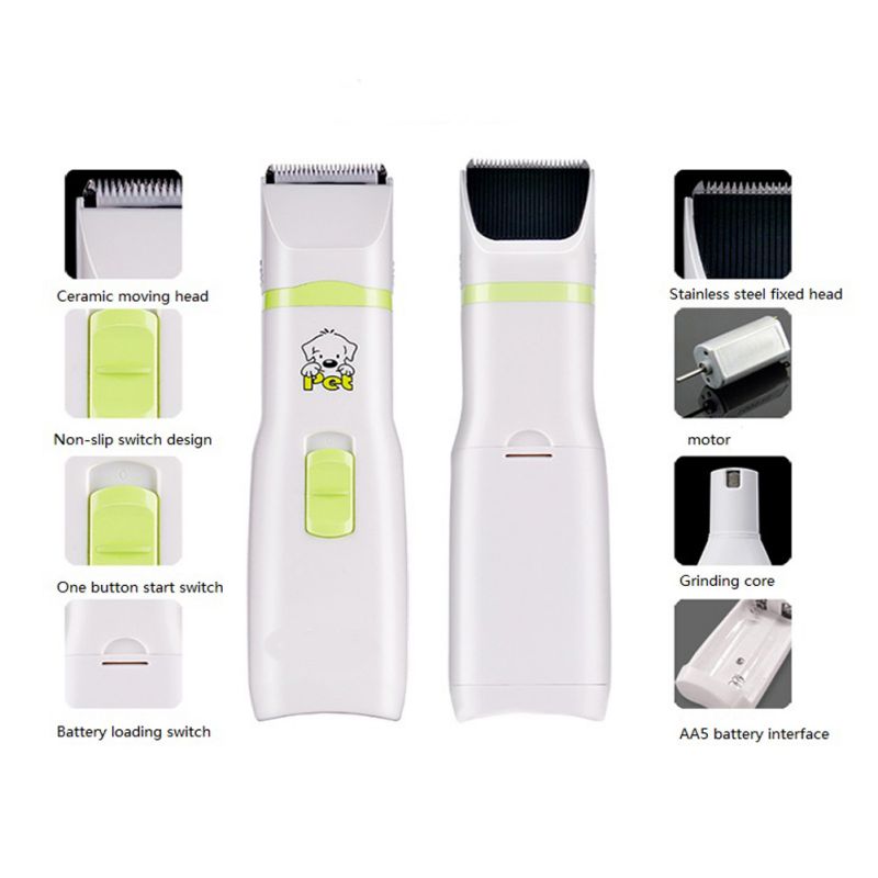 2 in 1 huisdier hond kat haartrimmer poot nagelvijl verzorgingsschaar nagelknipper haartrimmer