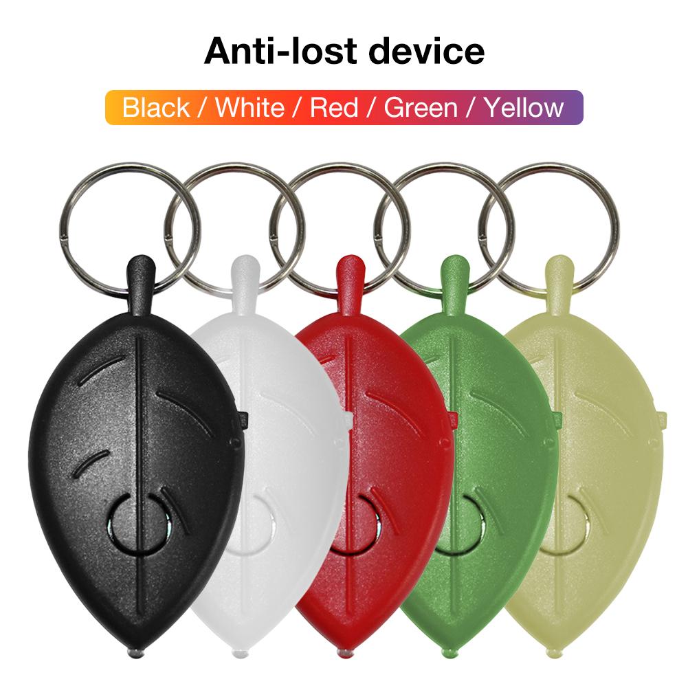 Key Ring Voice Control Anti-lost Device Leaf Mini Whistle Key Finder Flashing Beeping Remote Kids Key Bag Wallet Locators