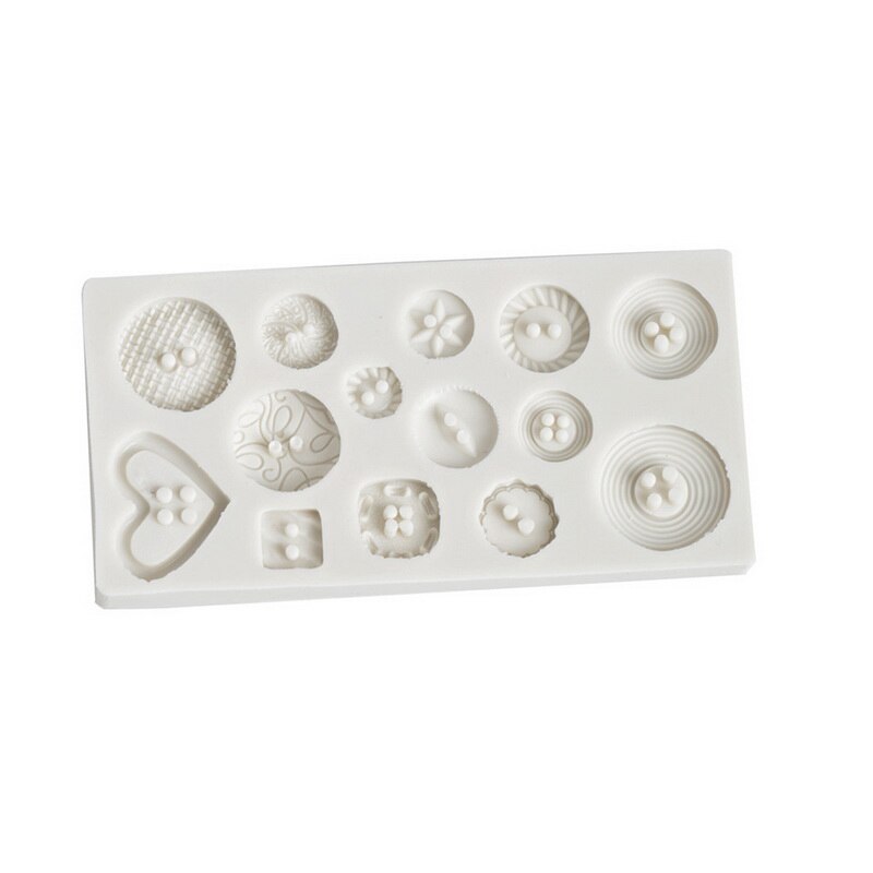 Silikone knap former kageform gør det selv fondant chokolade cookie is silikone form slik form kage bagning kage dekorationsværktøj
