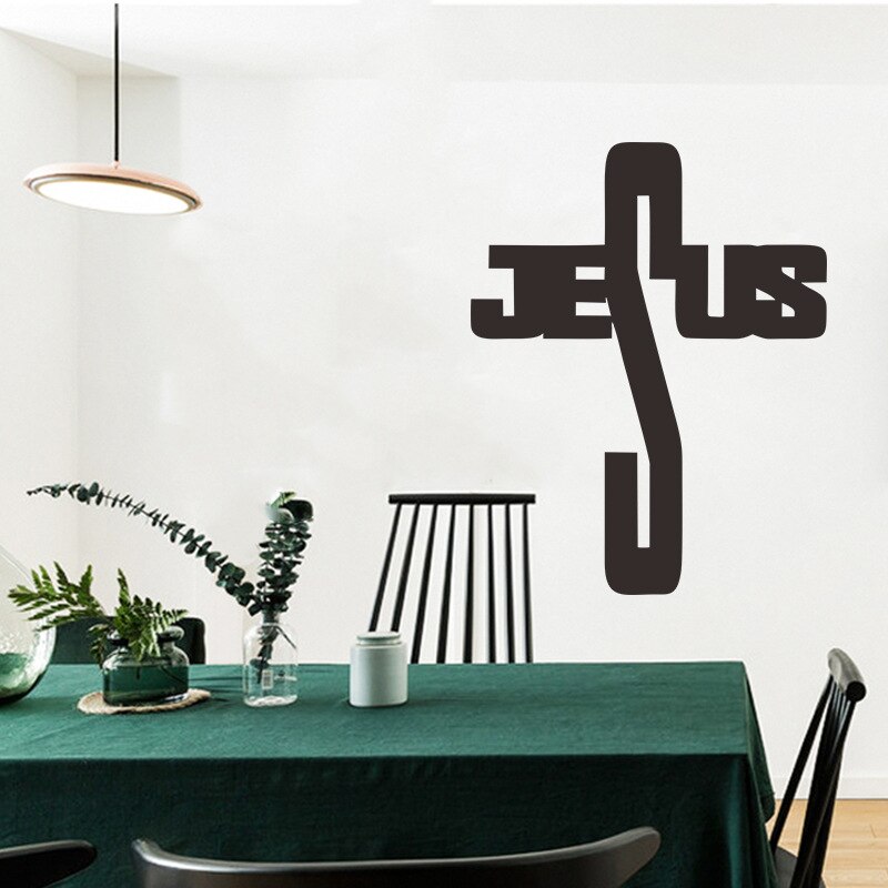 Accessoires voor huisdecoratie, handgemaakte jezus, christelijke kruis muursticker, gebedskruis, jezus kruis, huisdecoratie