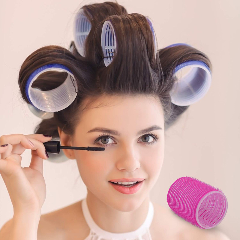 Haarrollers Self Grip Hook Haarkrulspelden Heatless Hair Roller Salon Hair Dressing Krulspelden Jumbo Size Sticky Hair Styling Tools