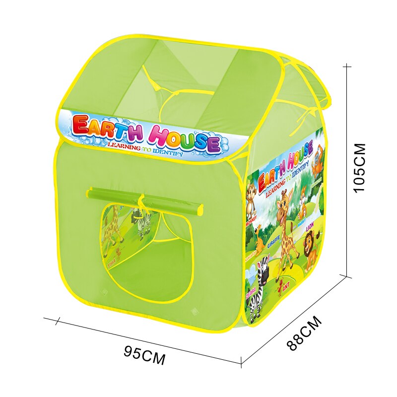 HOF Baby Spielen Zelte 86*86*110 cm Faltbare freundlicher Spielzeug Zelt Haus Schloss Für Drinnen freundlicher Spielen haus Zelt Weihnachten: Grün