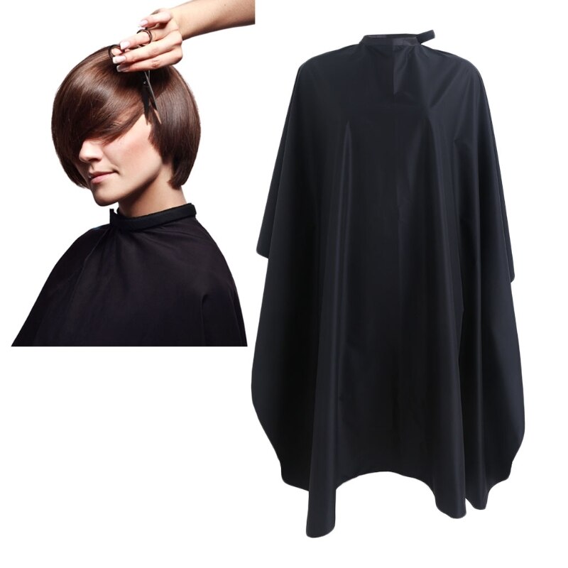 Capes Waterdichte Nylon Salon Hair Cut Kappers Kapper Barbers Cape Gown Doek Zwart 150x120cm