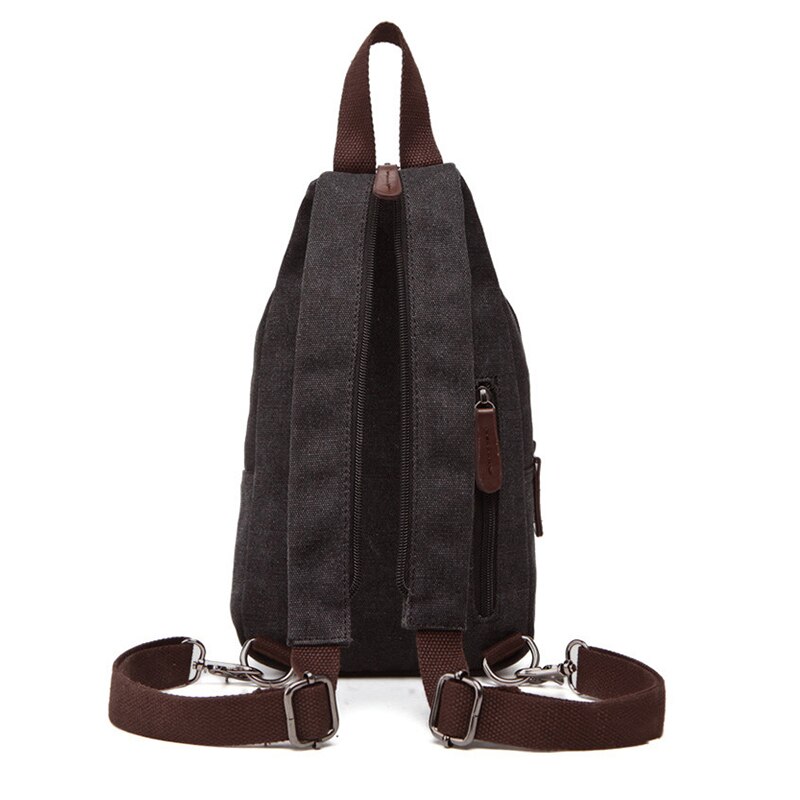 Multifunctionele Mannen Rugzak Rugzak Vintage Mode Mannen Borst Pakken Schoudertas Ontworpen Canvas Leisure Solid