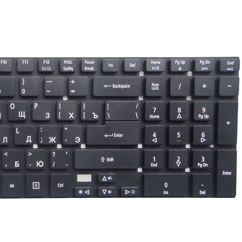 Ru sort til acer  v3-7710 7710g 772g e1-530 530g 572 731 522 5830 5830t 5830tg 5755g v3-571g bærbar tastatur russisk