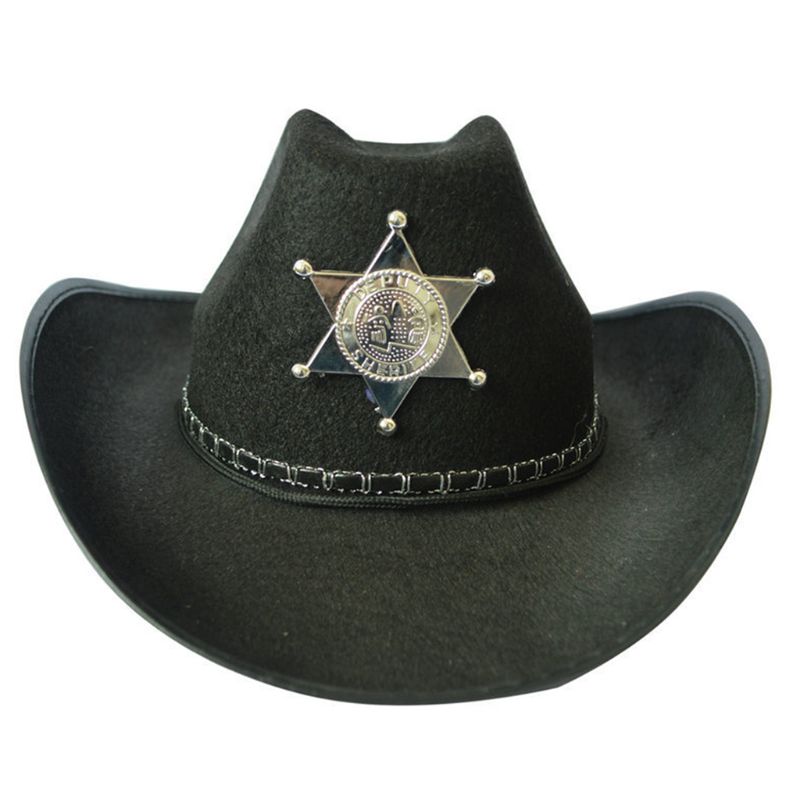 Cowboy Western Hat Fancy Dress Party Costume: Black