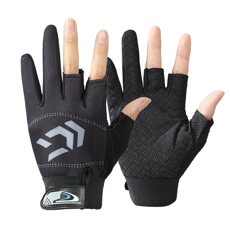 Daiwa 3 Finger schneiden Angeln Handschuhe Professionelle Angeln Schutz Handschuhe draussen Wandern Anti-Unterhose Handschuhe eins Größe: JTGray