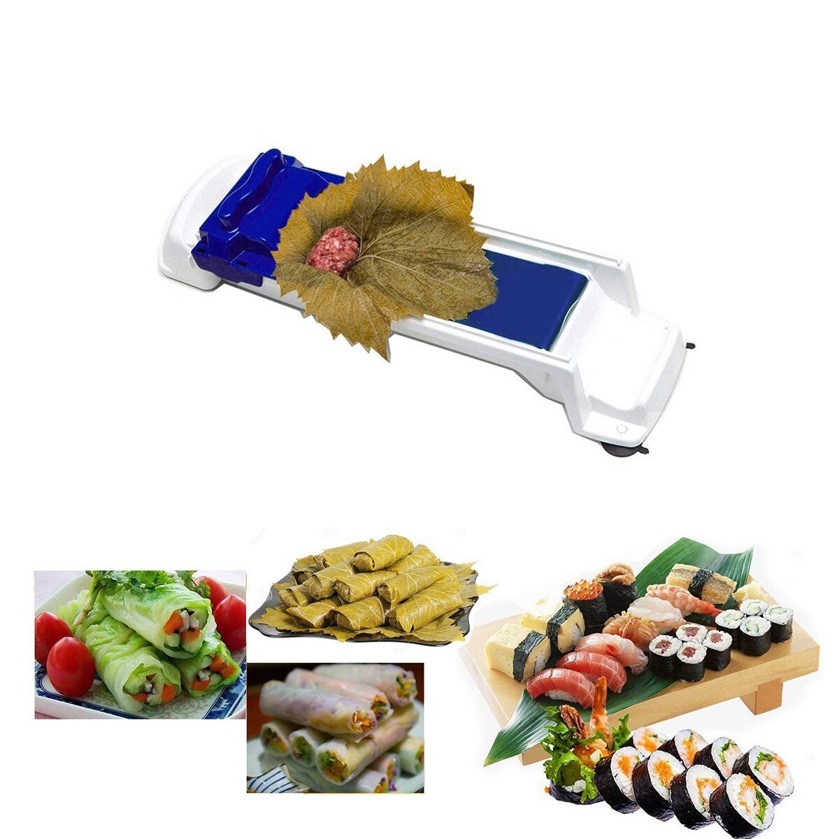 Magic Stuffed Grape & Vegetable Meat Rolling Tool Cabbage Leaf Rolling Tool-Yaprak Sarma Dolmer Roller Machine Moedor De Carne
