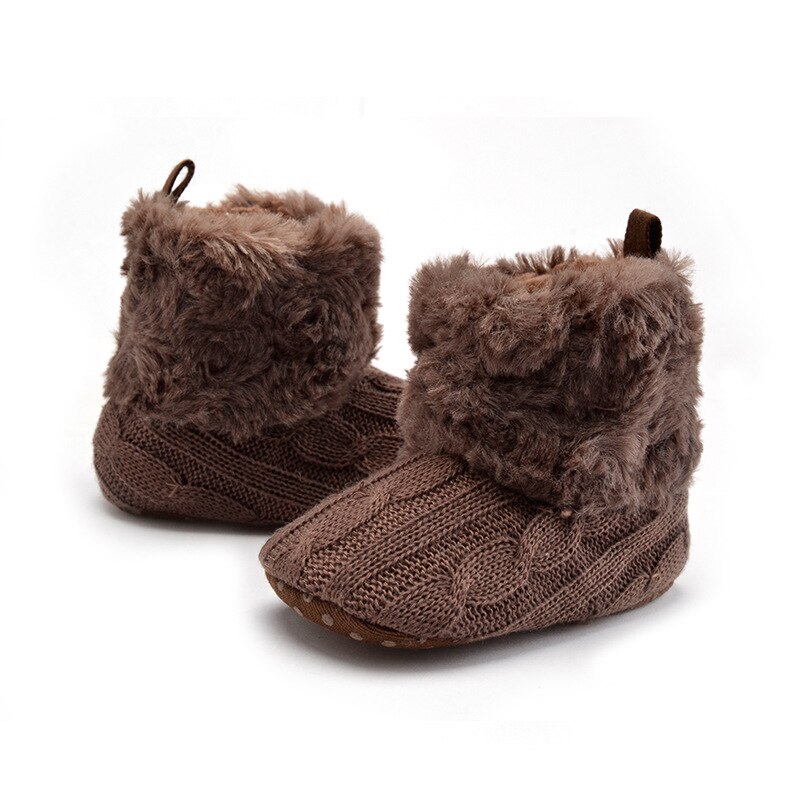 Schattige Baby Anti-Slip Laarzen Peuter Baby Jongen Meisje Knit Crib Schoenen Leuke Cartoon Prewalker Baby Booties