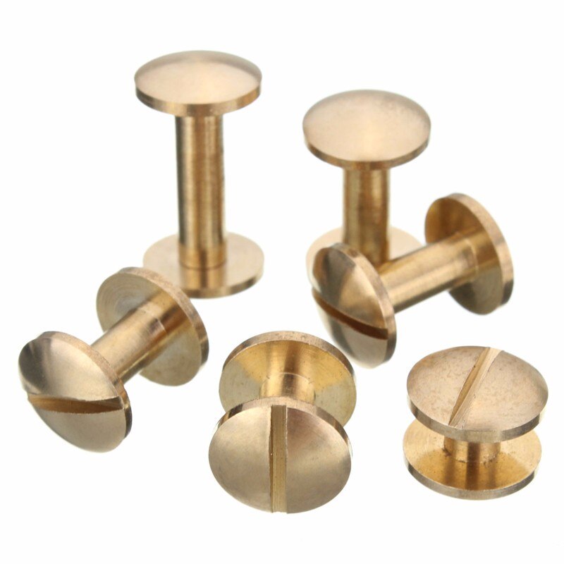 6 10 12 15mm Massief Messing Arc Knop Stud Schroef nagel Klinknagel Schroef Terug Lederen Riem voor Naaien Handgemaakte DIY Accessoires materiaal