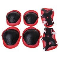 Rodilleras para niños, protección para patinete, protección para el codo, Protector de rodilla para niños, accesorios para bicicleta: Rojo
