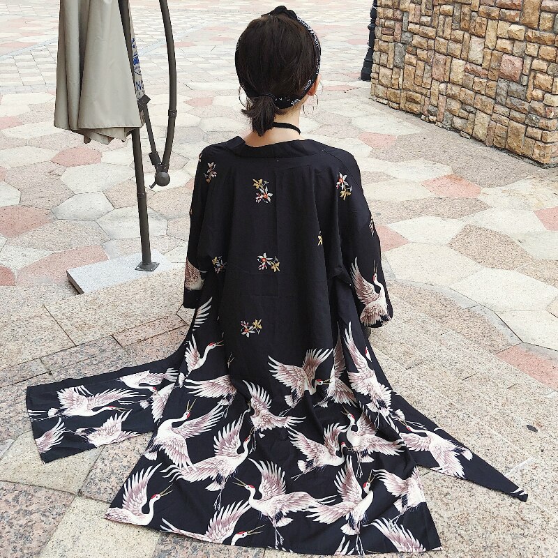 Bebovizi Japanese Traditional Long Kimono Dress Ca... – Vicedeal