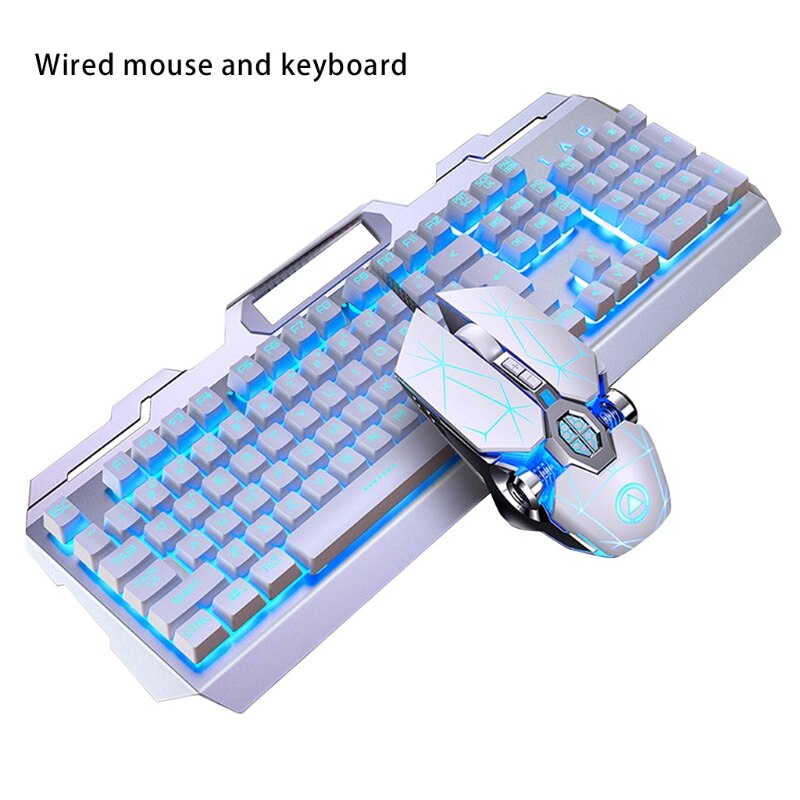 104Keys RGB Aluminum Alloy Gaming Keyboard and RGB Gaming Mouse Set
