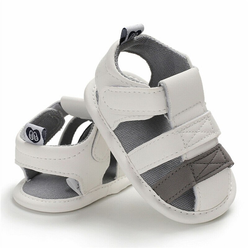 Zomer Baby Schoenen Pasgeboren Jongen Crib Zachte Zool Lederen Schoenen Ademend Pu Infant Causale Anti Slip Prewalker Sandalen 0-18M