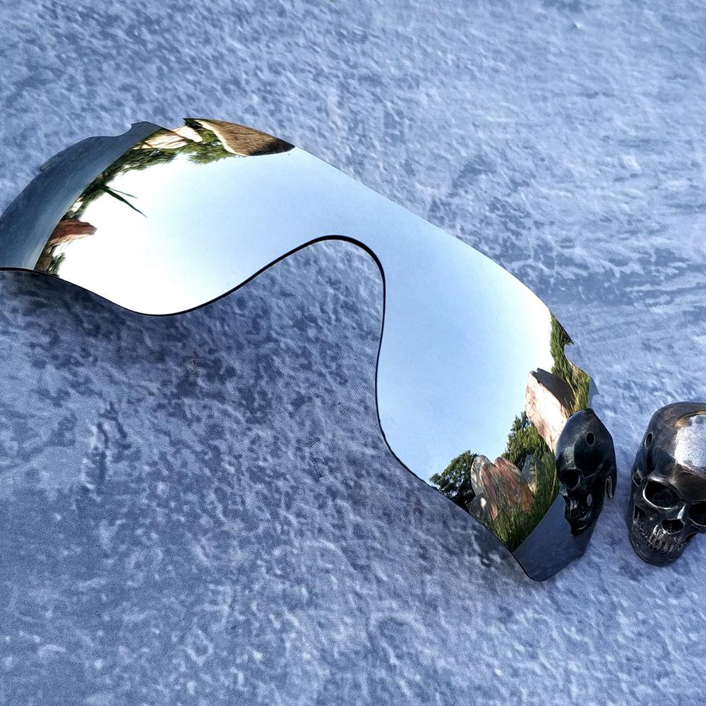 Firtox policarbonato lentes de repuesto para-Marco de gafas de sol Oakley RadarLock Edge ventilado OO9183-múltiples colores (solo lentes): Silver-Non Polarized