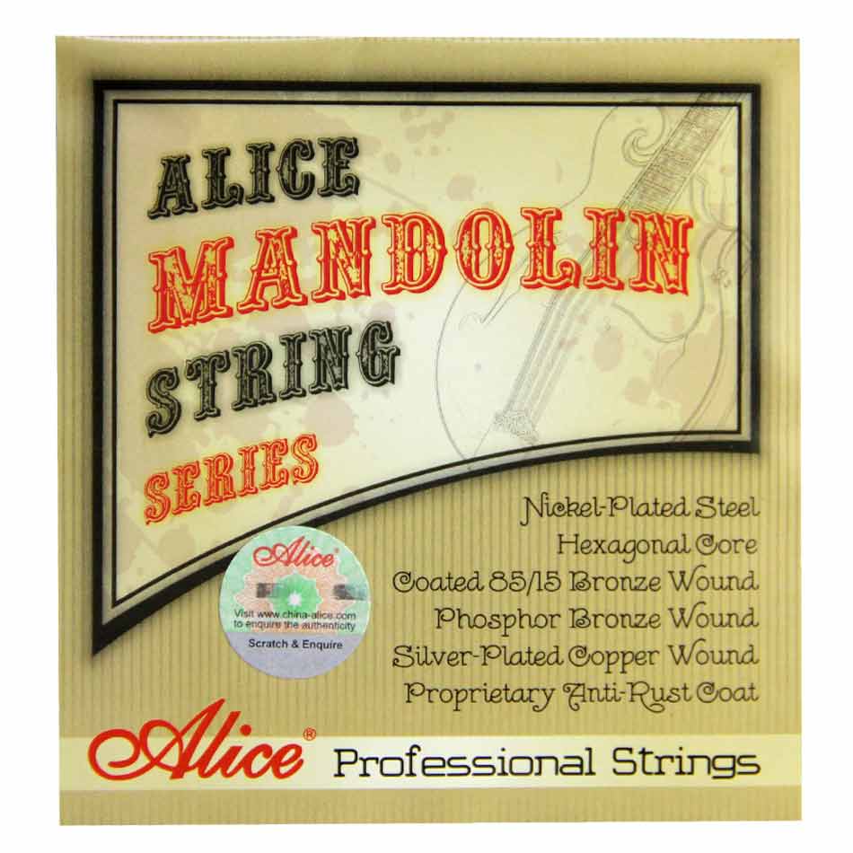 Alice strings Mandolin strings nickel-plated steel Hexagonal core