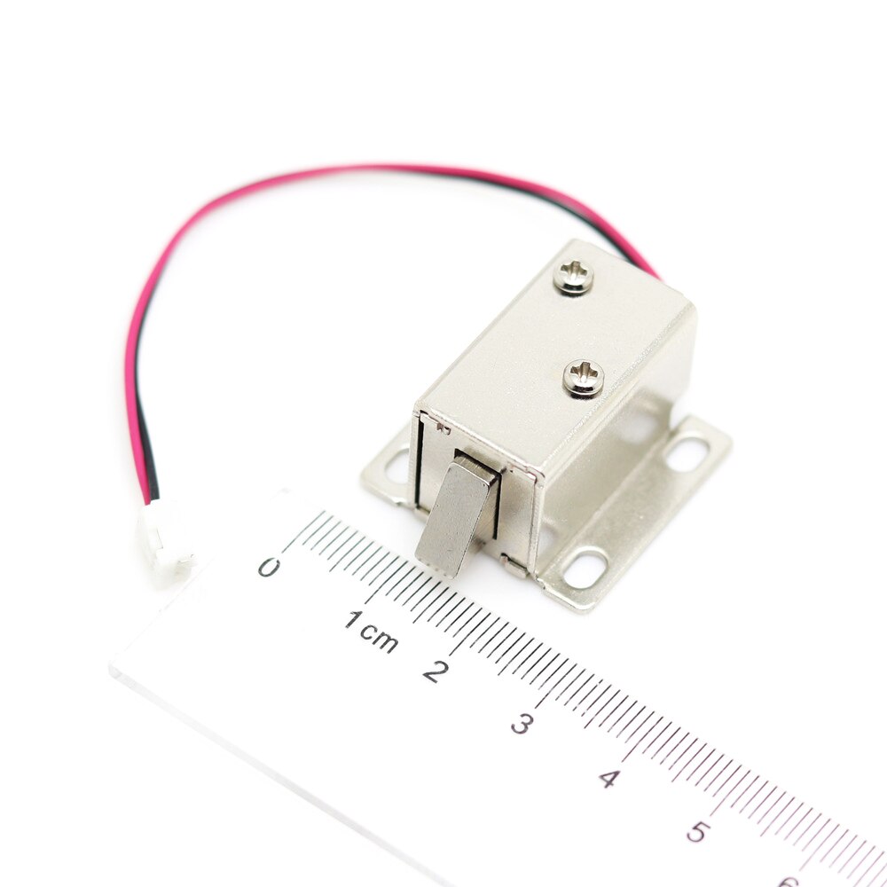 DC 5V-6V/DC 12V mini Serratura elettrica,Taglia piccola,Scrocchetto Blocco Serratura elettromagnetica,Chiavistello Solenoide,Serratura Solenoide,Blocco elettromagnetico Solenoide,per armadi, anta armadio, cassetto