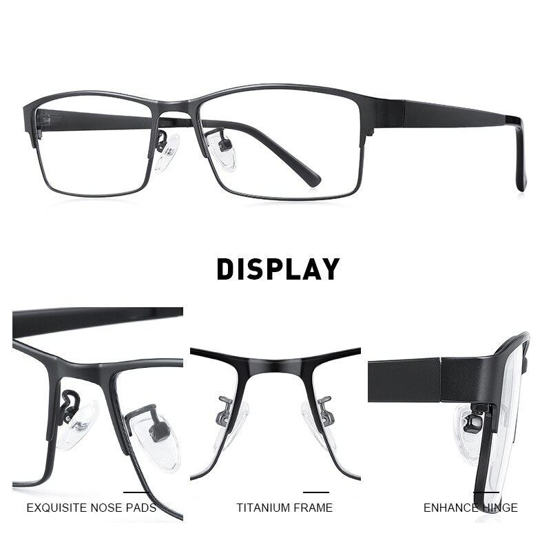 MERRYS -monture de lunettes pour hommes, en alliage de titane, monture TR90 jambes, pour myopie, monture optique, Style Business, S2211